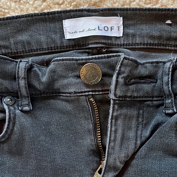 Loft Modern Skinny Frayed Jeans - Picture 5 of 6